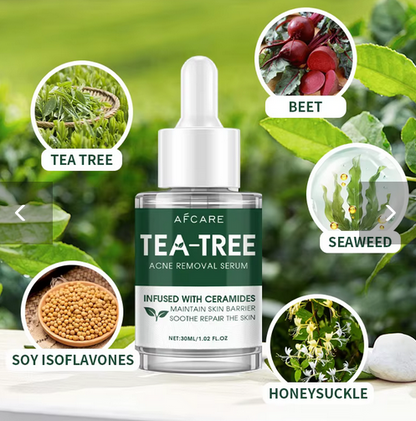 Tea Tree Acne Relief Serum – Vegan, Non-Sticky, Soothing Moisturizer for Balanced Skin