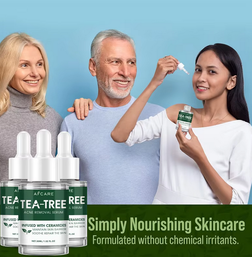 Tea Tree Acne Relief Serum – Vegan, Non-Sticky, Soothing Moisturizer for Balanced Skin